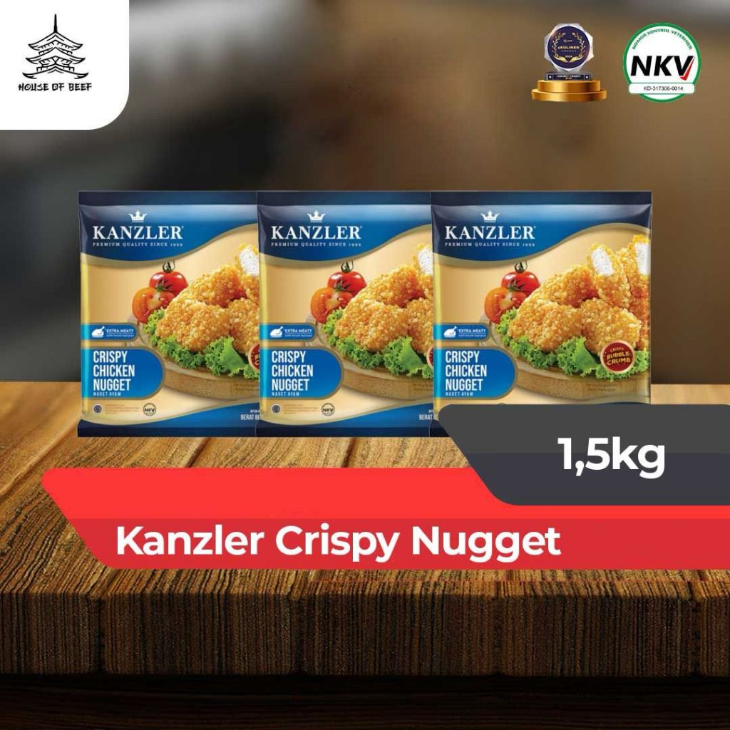 

FREE ONGKIR INSTANT - 3PCS Kanzler Crispy Nugget 450gr x 3 Pack (1,5kg Total)