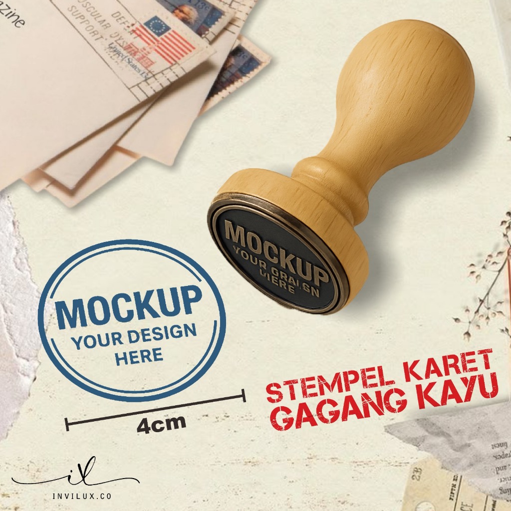 

STEMPEL KAYU CUSTOM NAMA / LOGO -COCOK UNTUK KANTOR / UMKM - STEMPEL KARET GAGANG KAYU