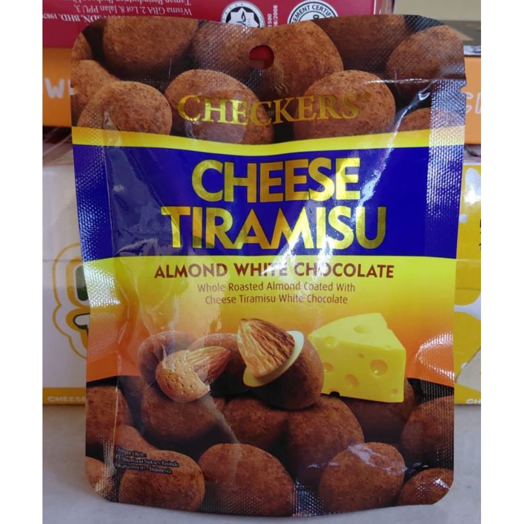 

CHECKERS CHEESE TIRAMISU ALMOND WHITE CHOCOLATE