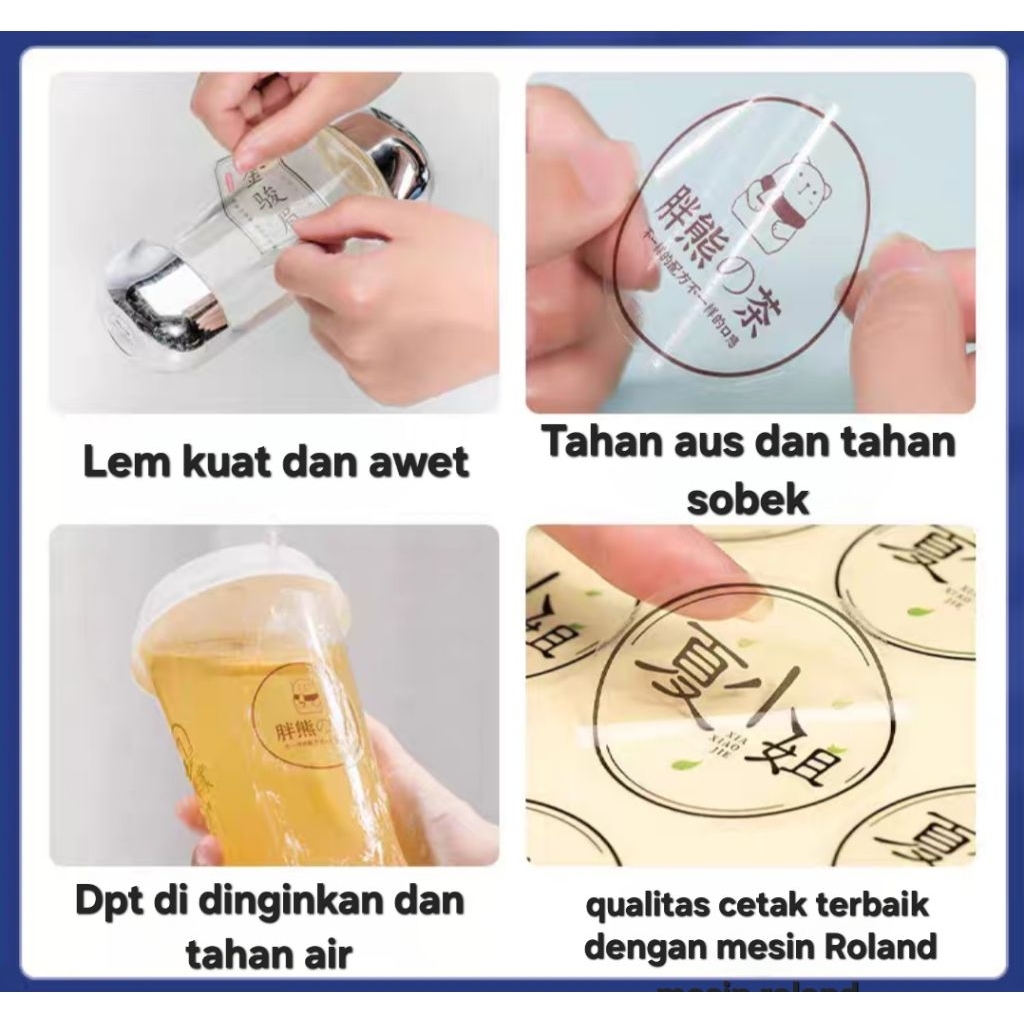

STIKER LABEL TRANSPARANT KEMASAN / PRODUK USAHA