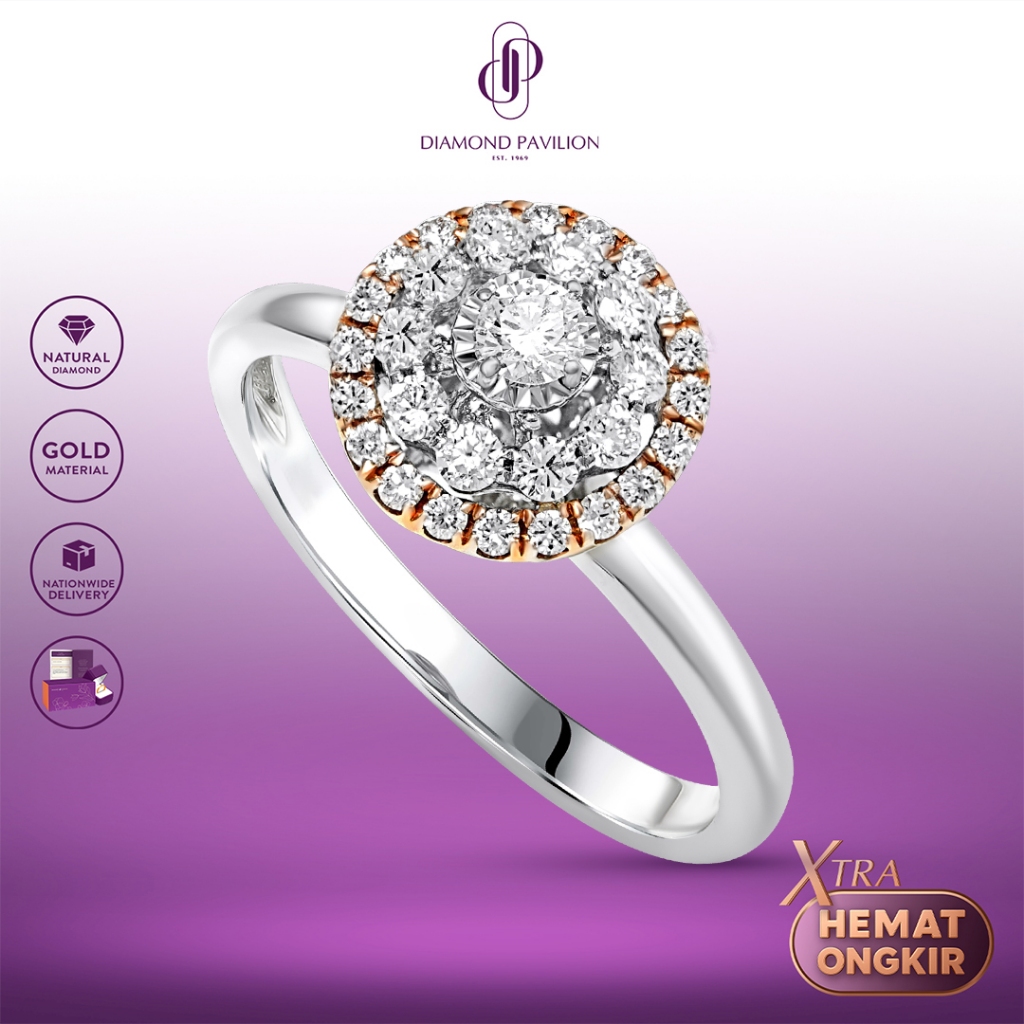 Diamond Pavilion Cincin Emas Batu Berlian Jiera Ring
