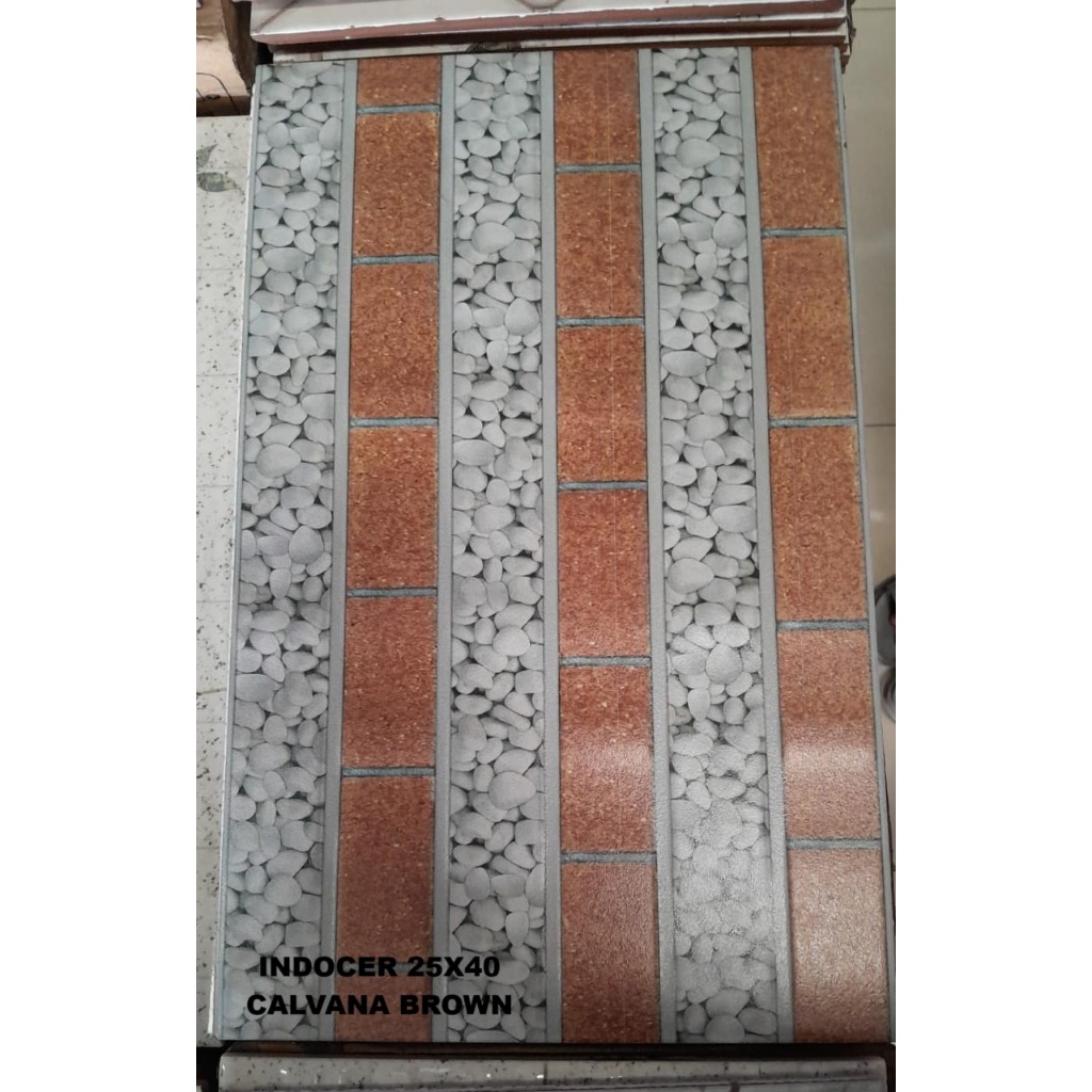 KERAMIK DINDING 25X40 INDOCER CALVANA BROWN KW 3 KERAMIK 25X40 KERAMIK DINDING DAPUR KERAMIK DINDING