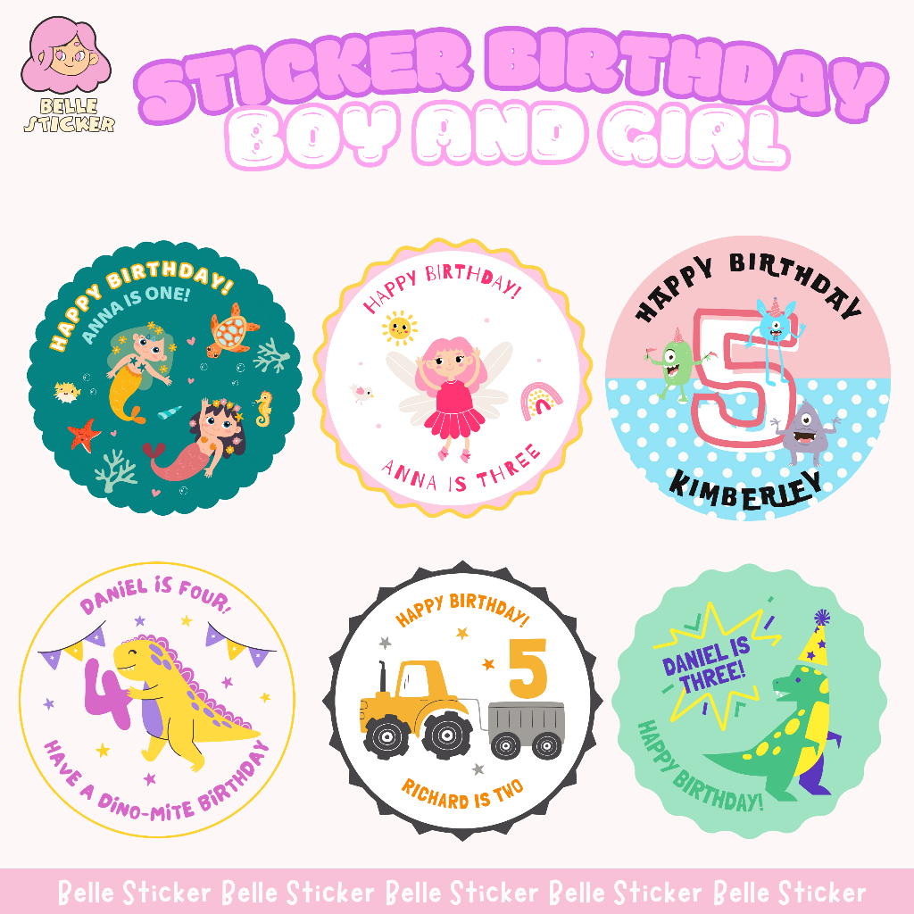 

Sticker Ulang Tahun Anak Stiker Hampers Bento Birthday Sticker Anak souvenir