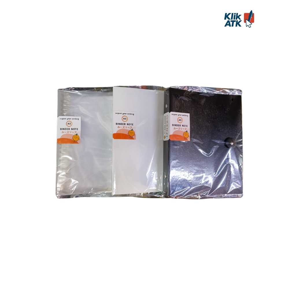

Ring Binder Note Orenji A5 & B5, Warna Transparant, Putih dan Hitam - Per Pcs