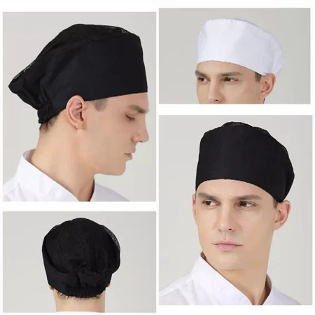 Topi Koki Chef Jaring Topi Peci Mesh Unisex