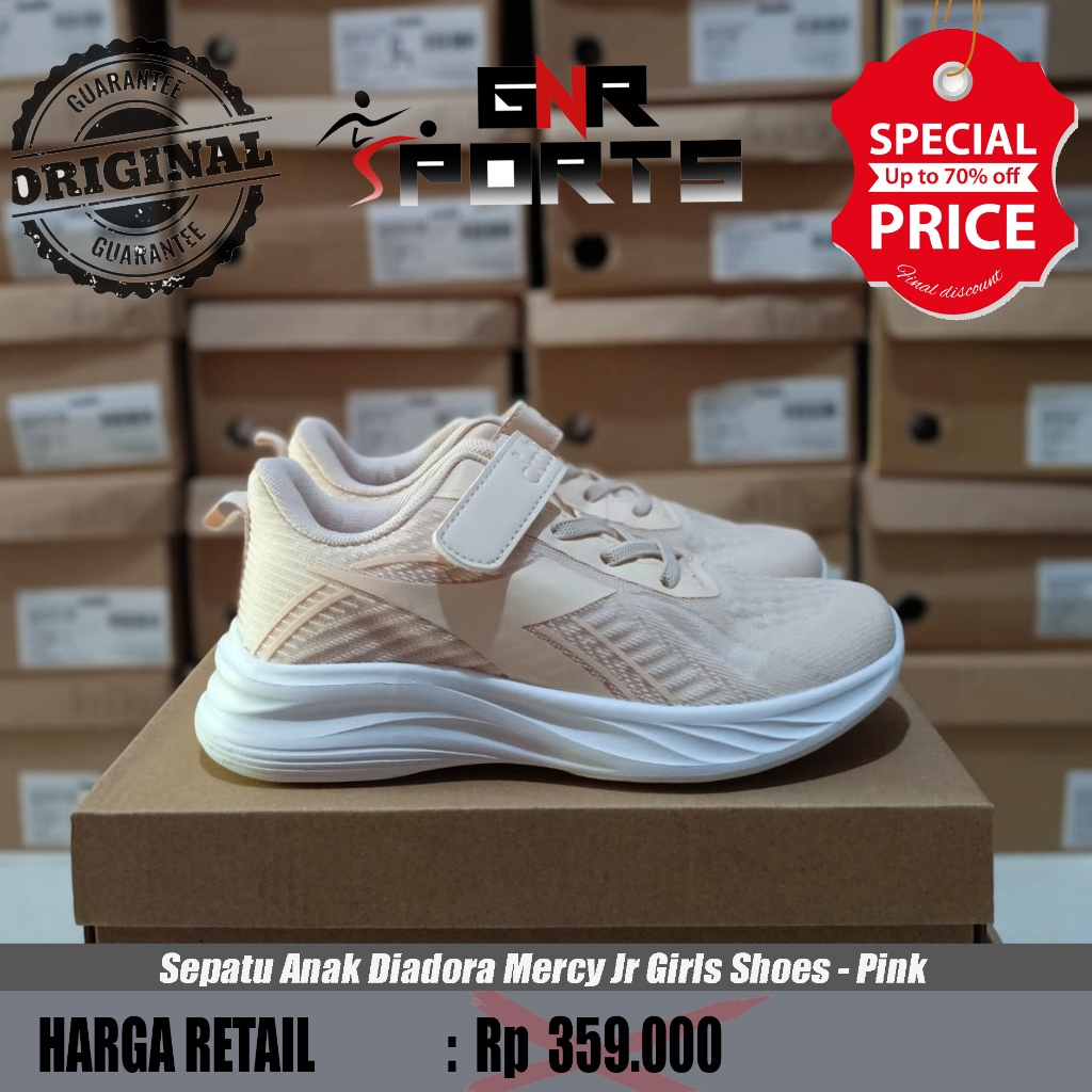 Sepatu Anak Diadora Mercy Jr Girls Shoes - Pink Original 100%