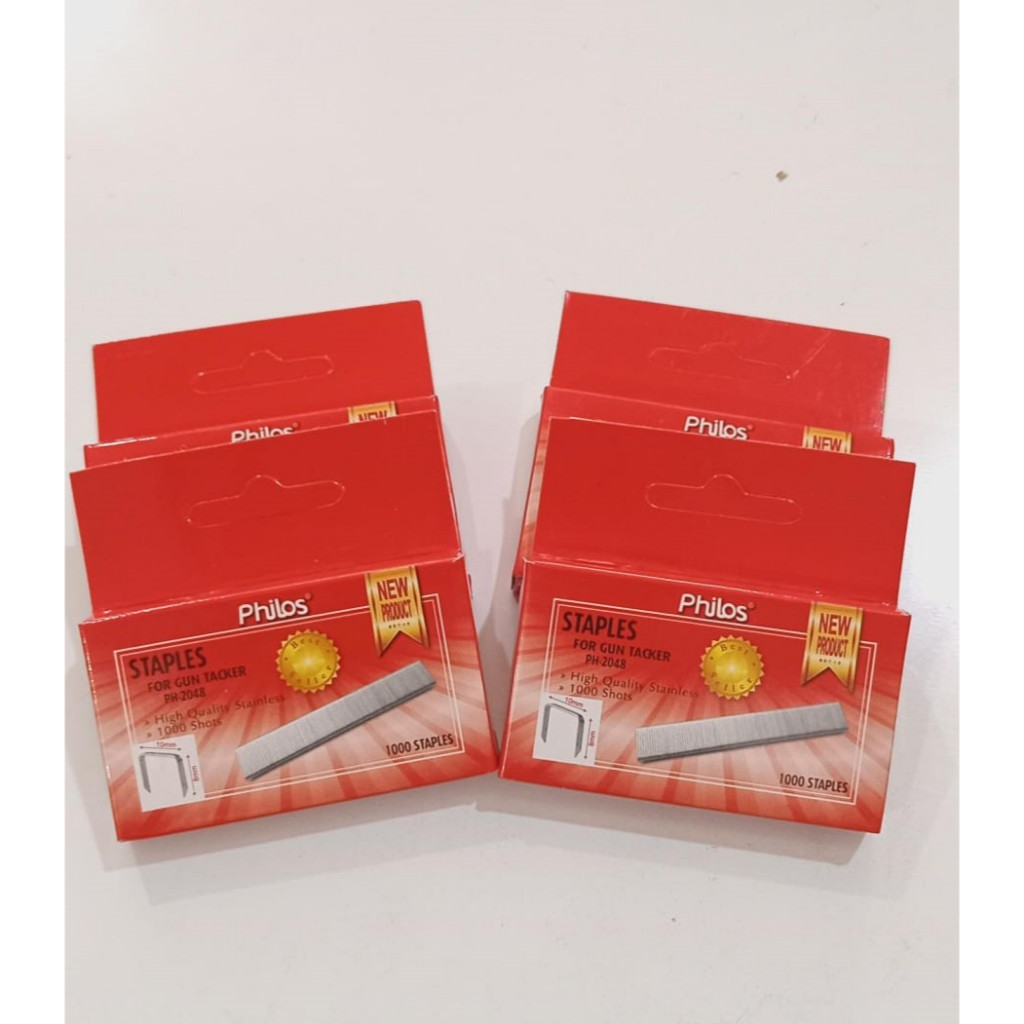 

Isi Staples Guntacker 10x8mm Philos 13/8 / Anak Hekter Guntacker 10x8mm Philos PH-2048