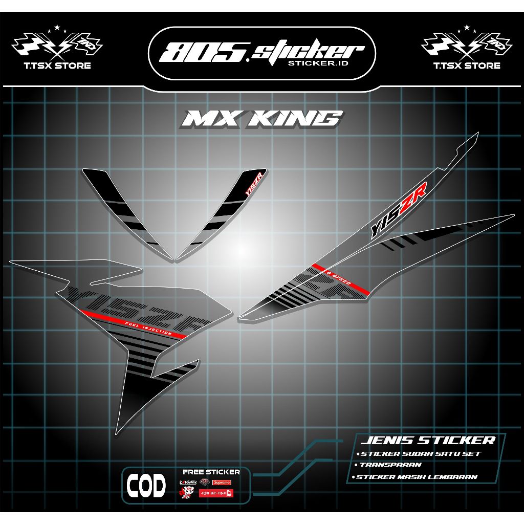 STRIPING TRANSPARAN MX KING/STIKER VARIASI MX KING Y15ZR/STRIPING MOTOR MX KING 150 KEREN