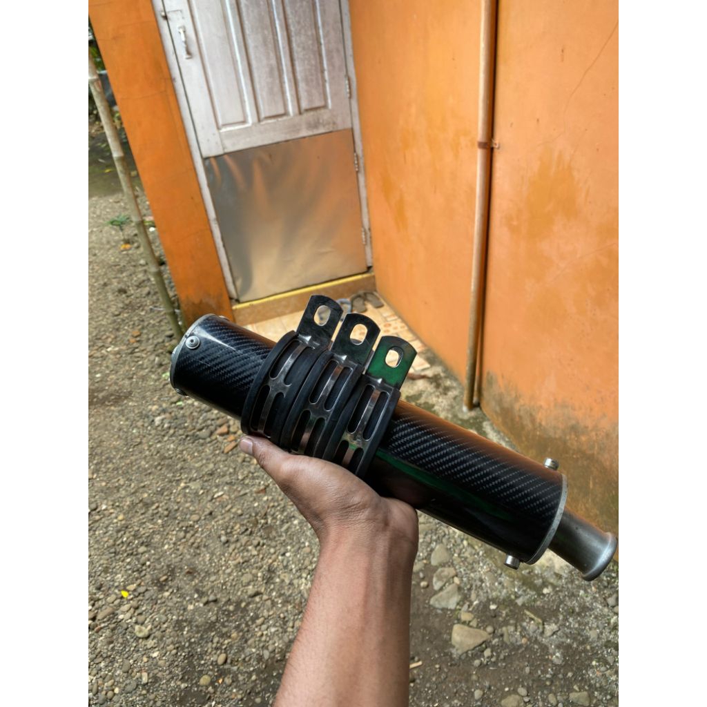 clamp knalpot ninja dua tak clamp stainles