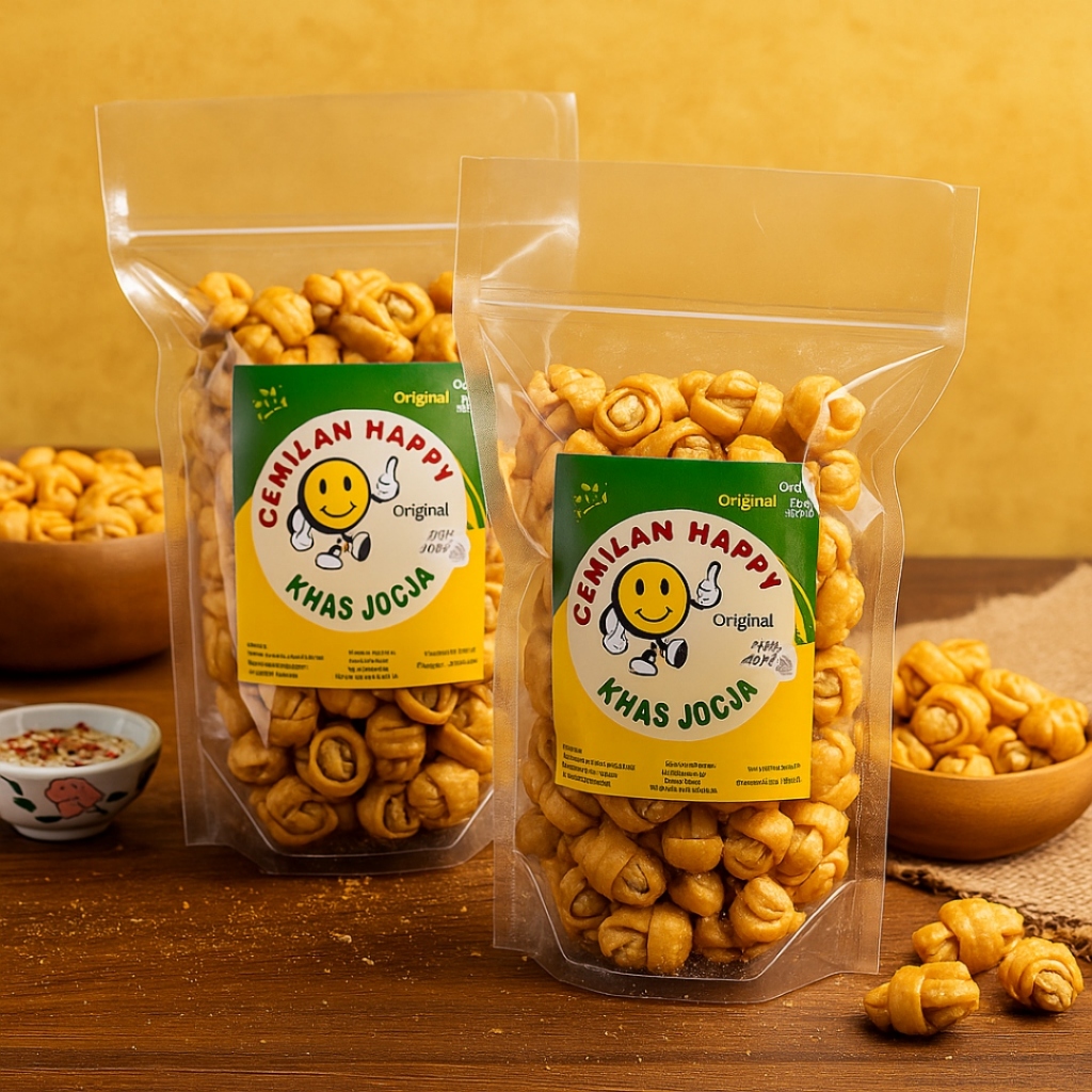 

Cemilan Happy Kerupuk Rempelo Rambak Khas Jogja Gurih Renyah 1 kg