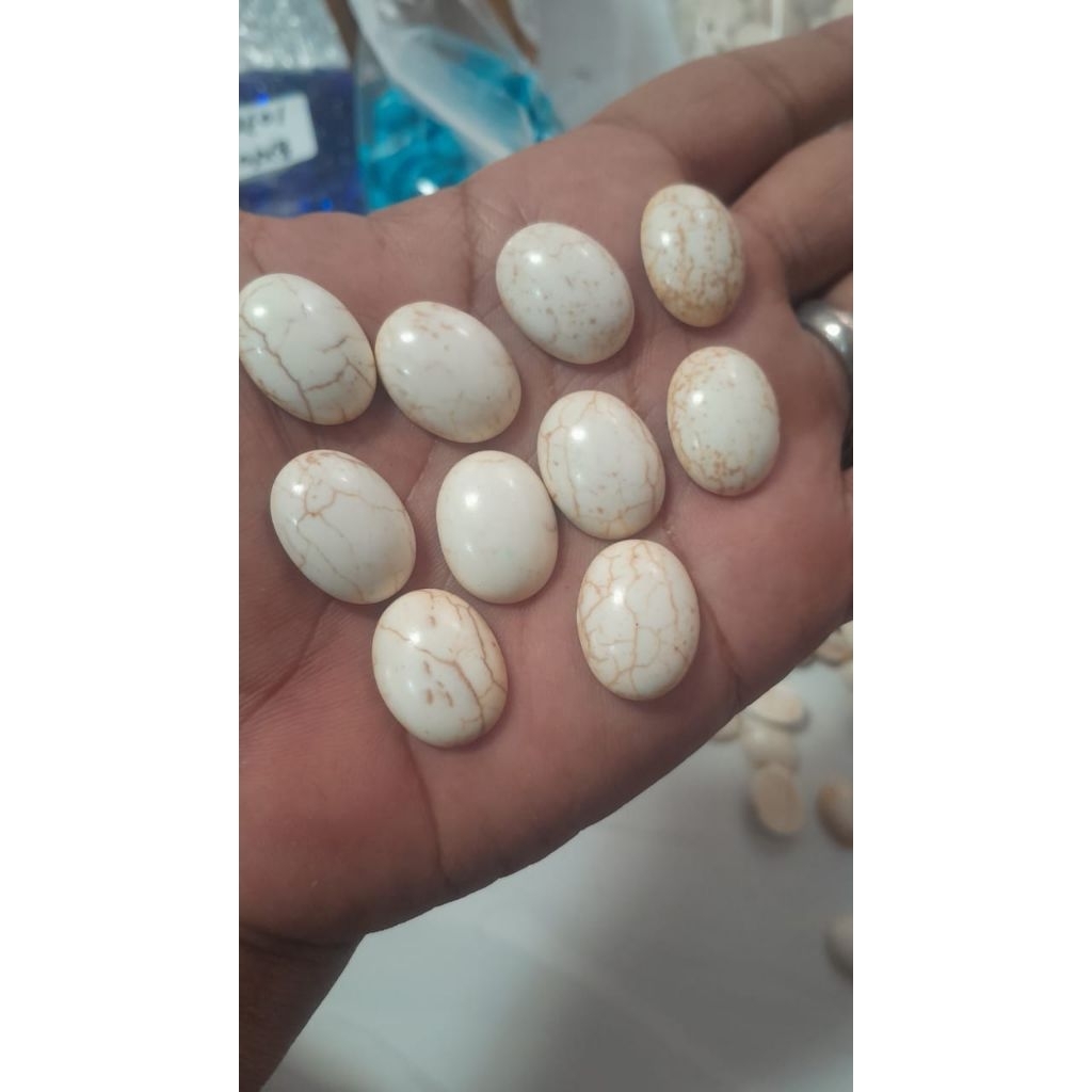 batu akik lepasan pirus putih natural howite