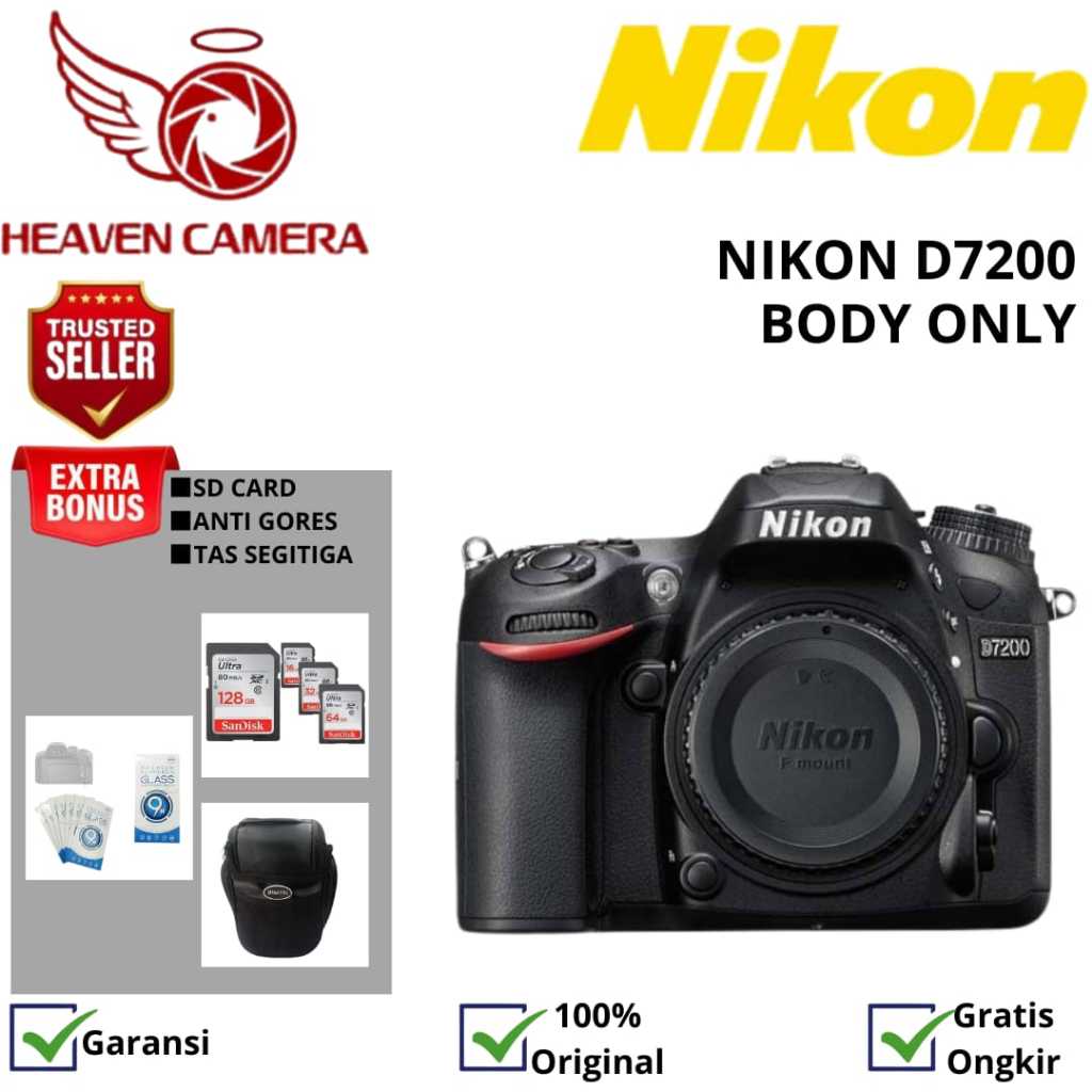 NIKON D7200 BODY ONLY / NIKON D7200 BODY / KAMERA DSLR NIKON D7200 BODY ONLY