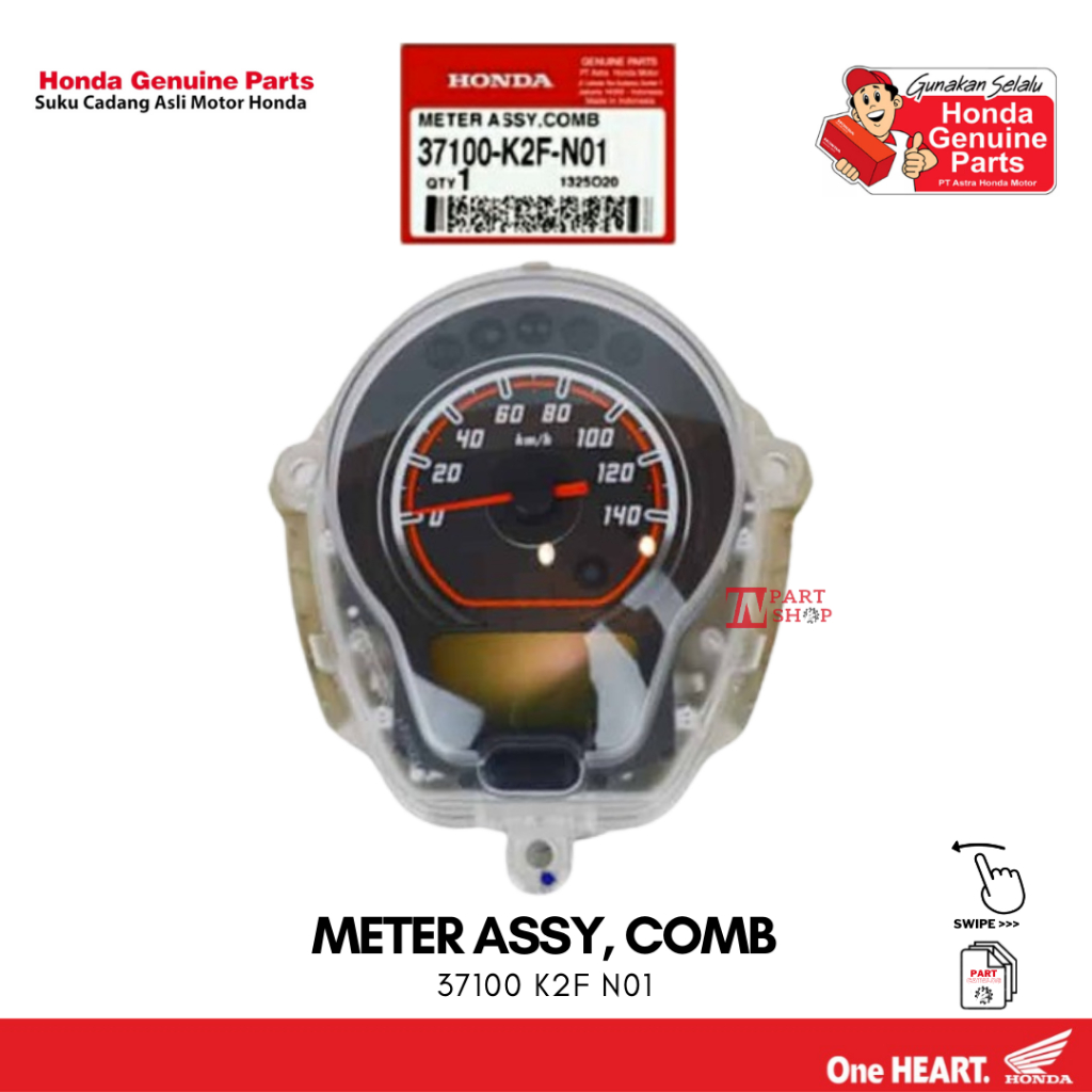 Speedometer (Meter Assy, Comb.) - New Scoopy eSP K2F / 37100-K2F-N01