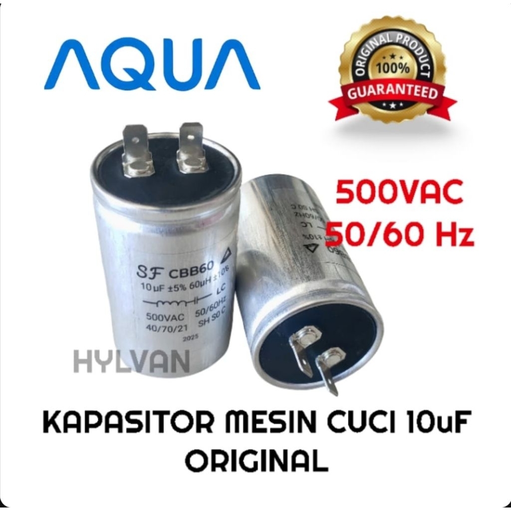 KAPASITOR MESIN CUCI 1 TABUNG AQUA ORIGINAL SF