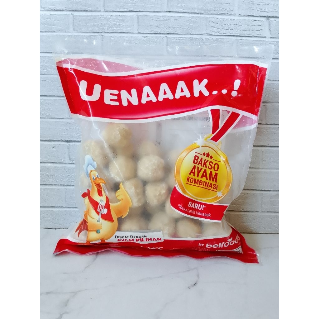 Bakso Ayam Uenak Bakso Ayam Belfoods 500gr