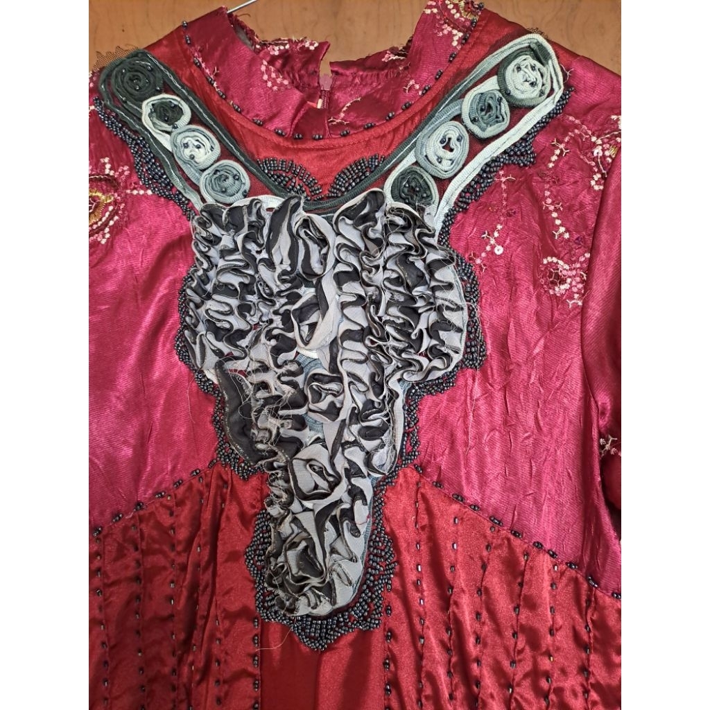 preloved gamis merah maroon
