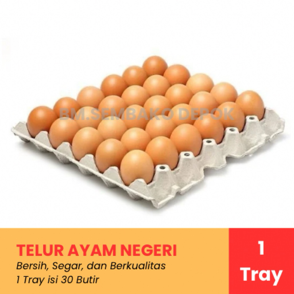 

Telur Ayam Negeri Segar Berkualitas 1 Tray / Telur Ayam Negeri 1 Tray / Telur Ayam 1 Tray / Telur Ayam Depok / Agen Telur Depok