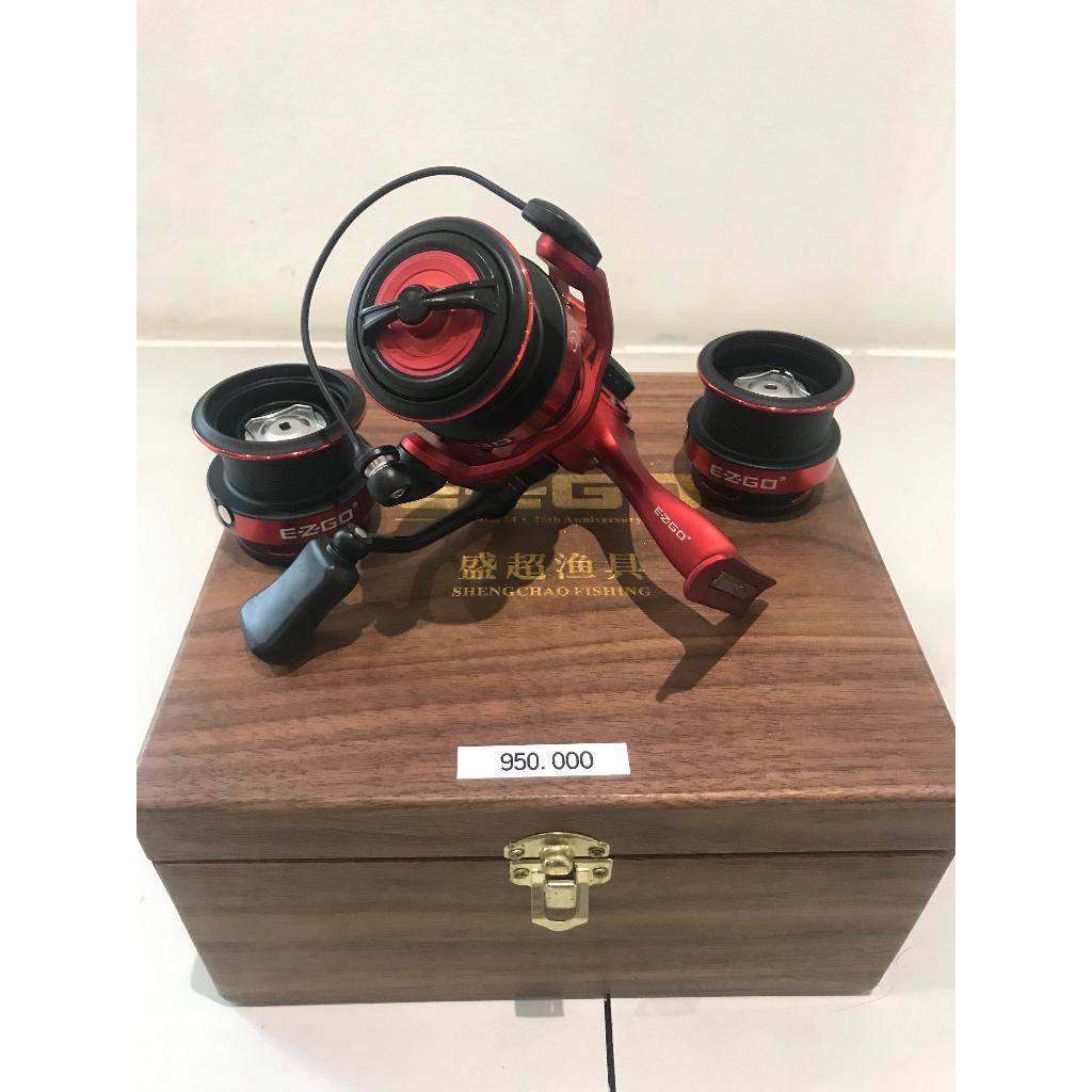 Reel Spinning EZGO QY 3000 – 9+1 Ball Bearing | Reel Pancing Warna Merah