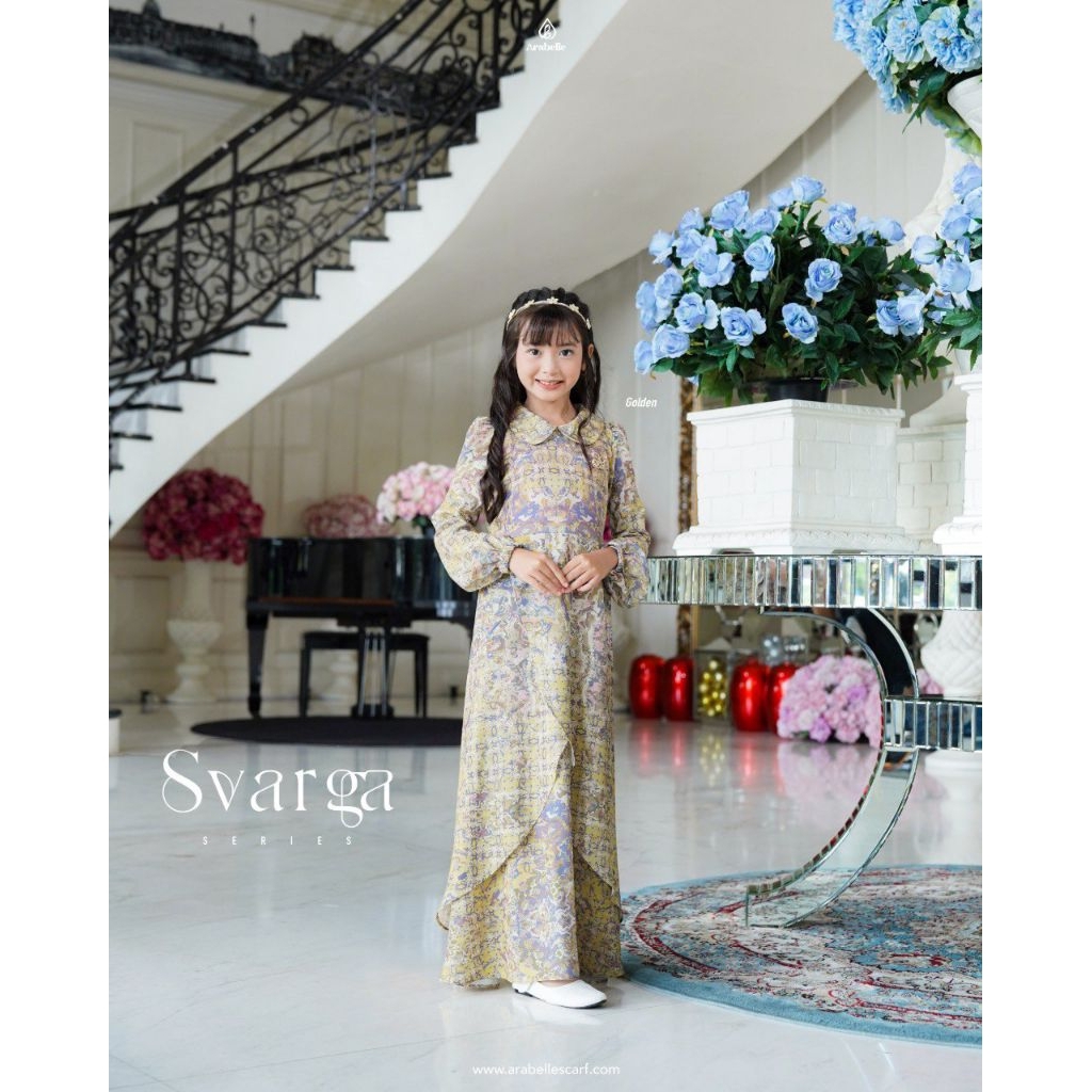 Arabelle Scarf Official/Svarga dress kids/gamis anak arabelle svarga series