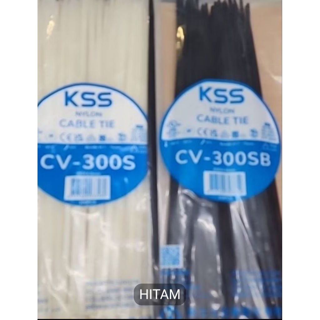 

kabel ties, tali ties KSS CV-300 /30cmx4.5mm warna hitam dan putih