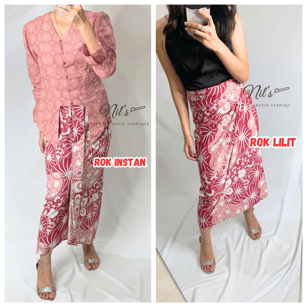 (FREE RING) Rok Lilit Batik Modern / Modern Wrap Skirt / Rok Lilit Pastel / Rok Lilit Seragam Brides