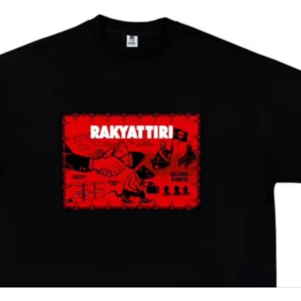 KAOS TSHIRT KATA KATA RAKYAT TIRI DTF DEPAN | KAOS ADEM NYAMAN DI PAKAI