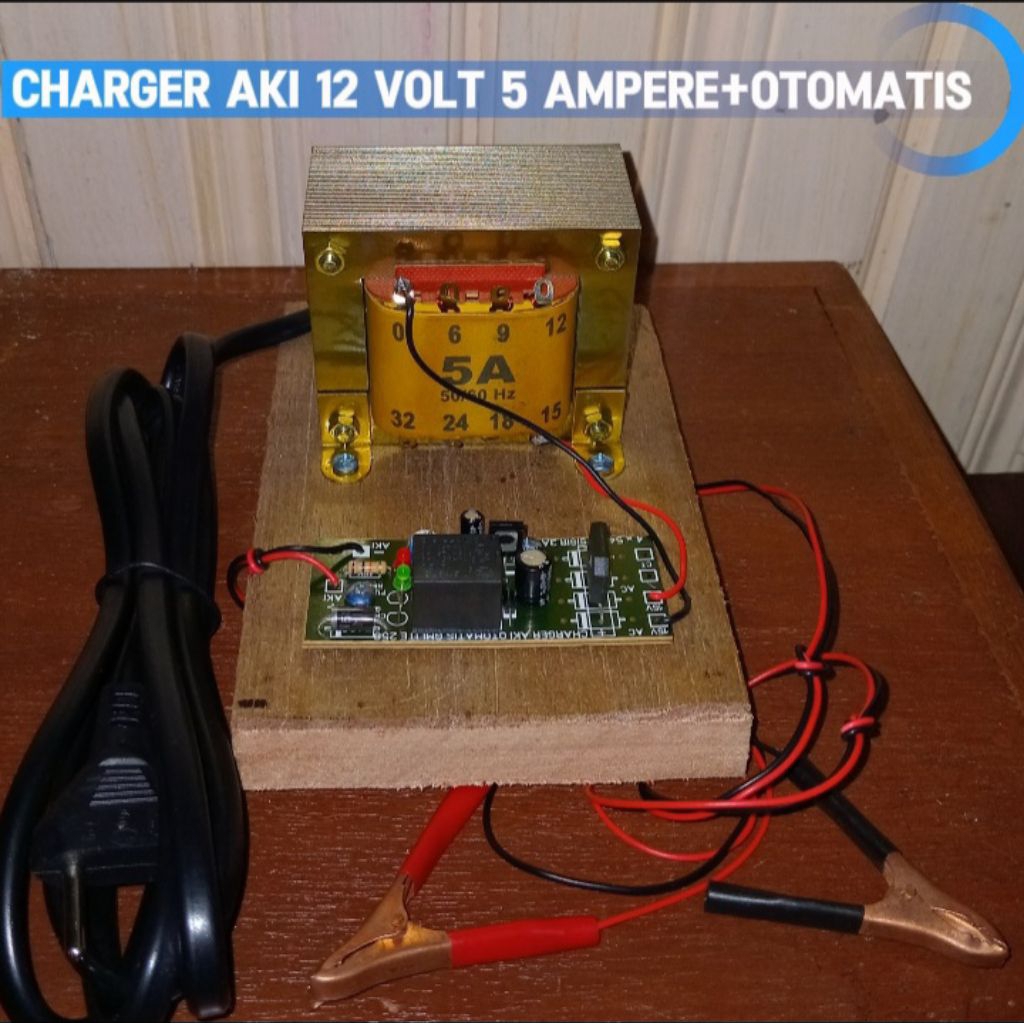Charger Aki Rakitan 12 Volt Trafo 3 Ampere/ 3 Ampere+Otomatis / 5 Ampere / 5 Ampere+otomatis