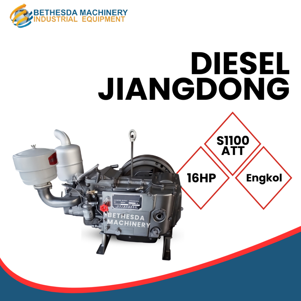 Jiangdong Tanpa Tangki 16 HP Diesel S 1100 TT Mesin 16 PK