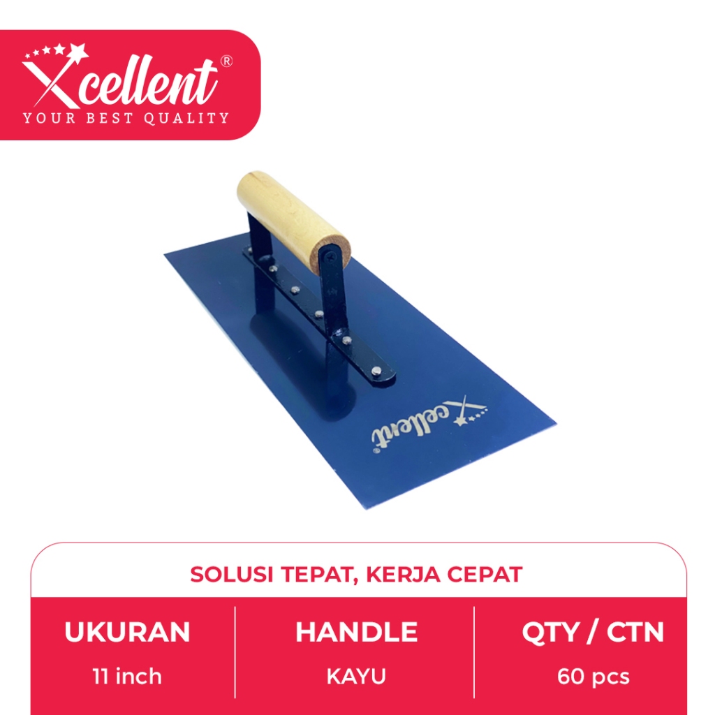 Raskam 11 Inch Handle Kayu – Kape Plamir & Acian Tembok