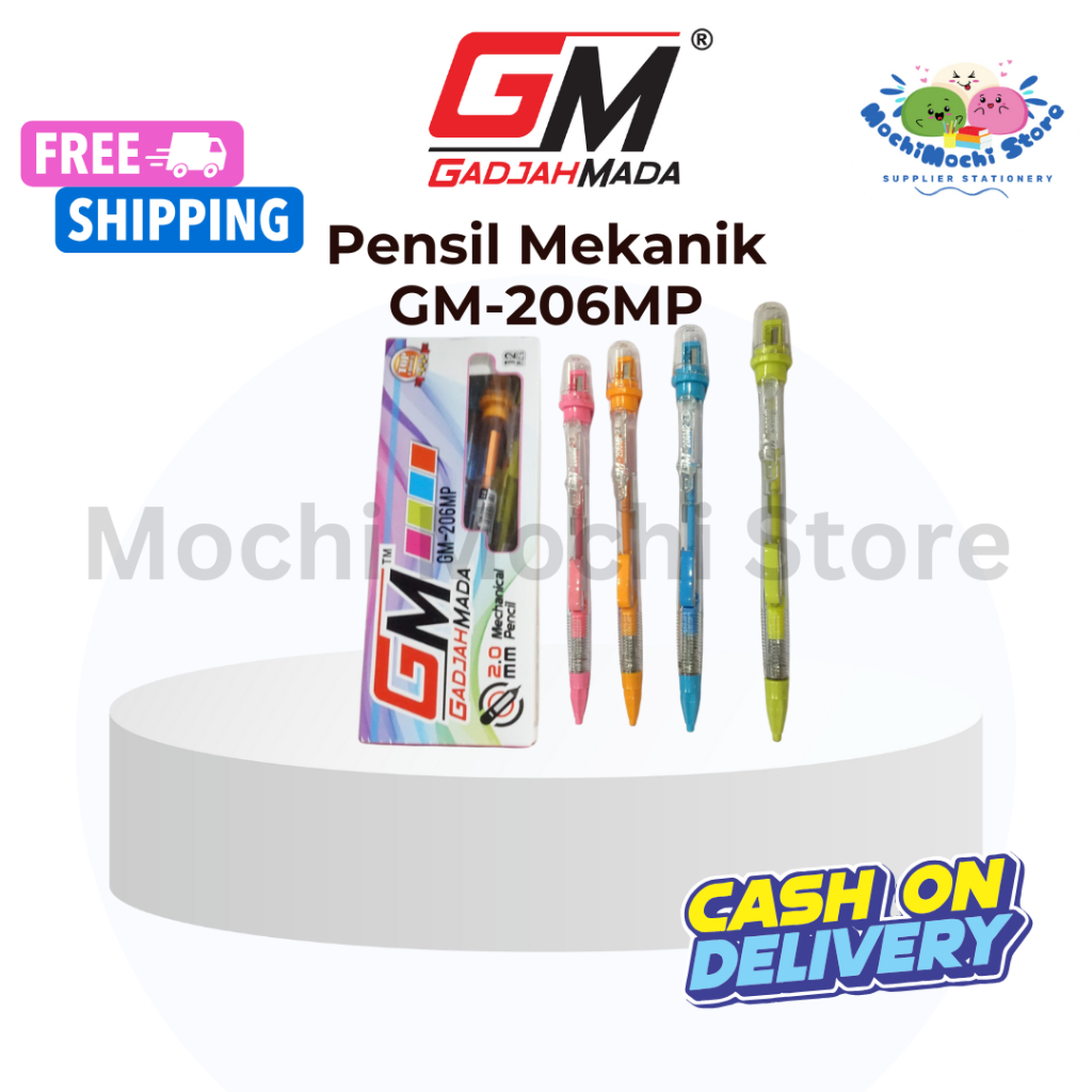 

PER 6 KOTAK Pensil Mekanik GM-206MP | Mechanical Pencil | 2.0 mm | Mechanical Pencil 2.0mm Stationery
