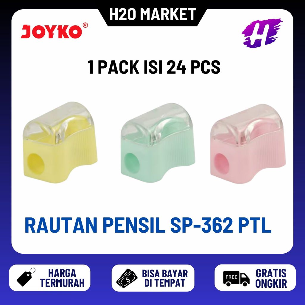 

❤️H2O❤️ Rautan Serutan Sharpener Joyko SP-362PTL ( 1 PAK = 24 PCS)