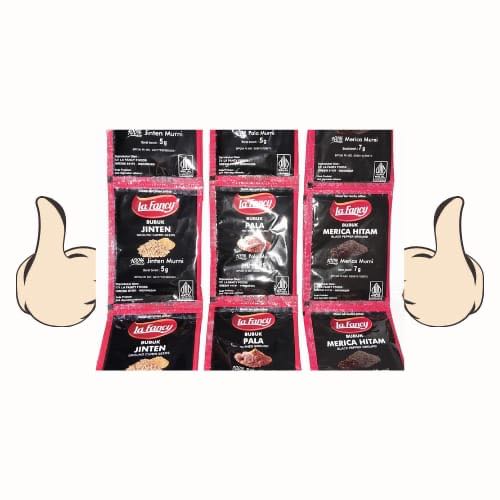 

LA FANCY [PALA BUBUK, JINTEN BUBUK, MERICA HITAM BUBUK] 1RENCENGG ISI 12PCS