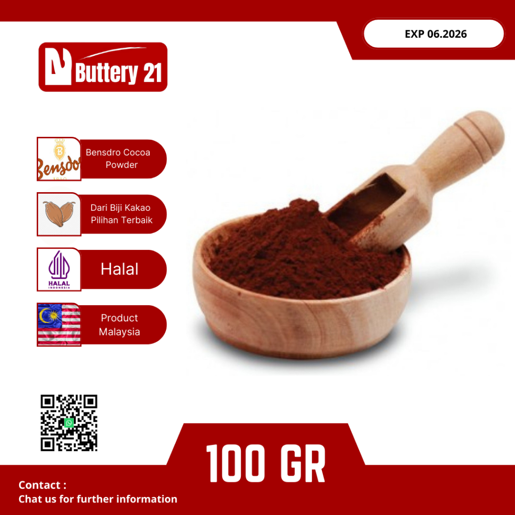 

BENSDORP COCOA POWDER 100 GR/BENSDROP POWDER 100 GR/COCOA/KAKAO/CACAO/KAAKAAO/BUBUK COKELAT