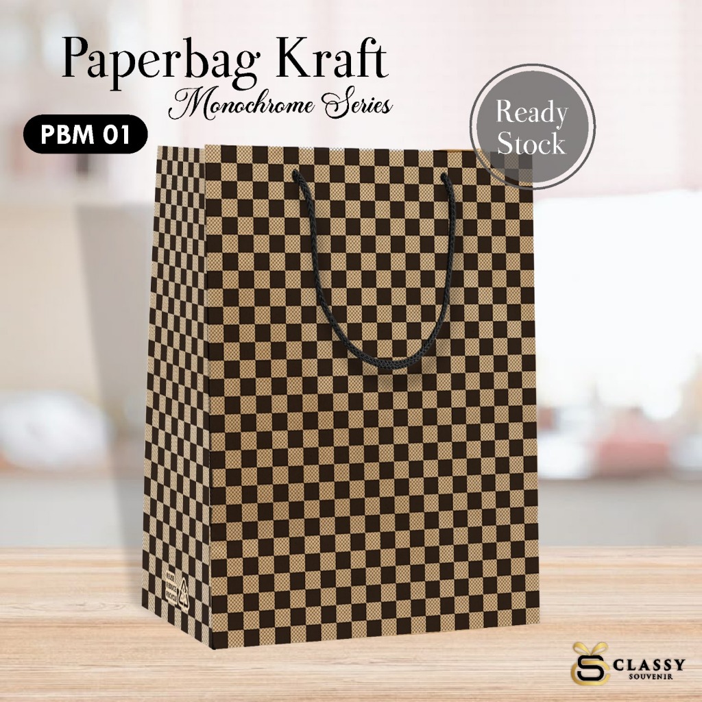 

[12 PCS] PAPER BAG MOTIF LV READY STOCK LUSINAN - PAPERBAG SOUVENIR PERNIKAHAN PBM 01