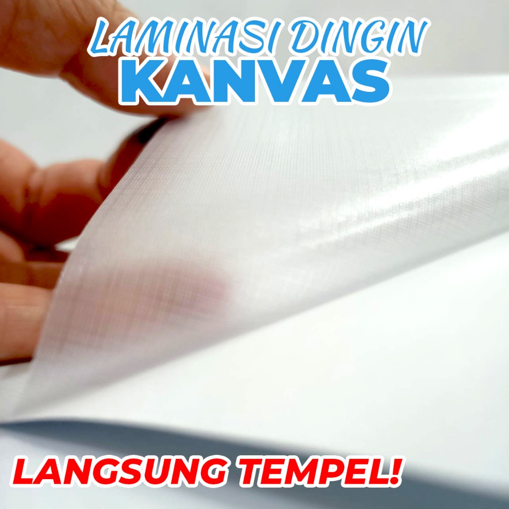 

Plastik Laminasi Dingin A4+ isi 10 lembar - Motif Kanvas/Linen (Sticker Bening Transparant) Pelapis Kertas Foto Glossy Photo Paper