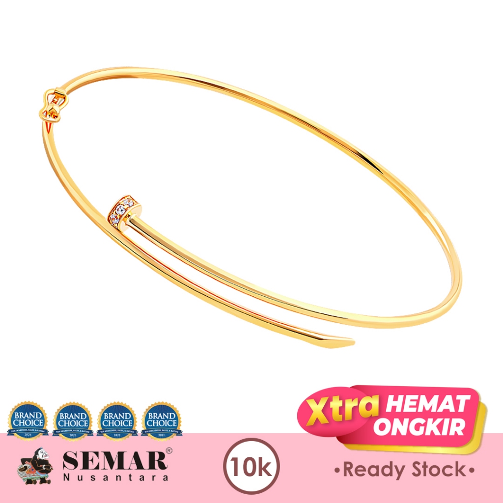 Gelang Emas Bangle Classic Charlotte Cecily Gold 10K Semar Nusantara