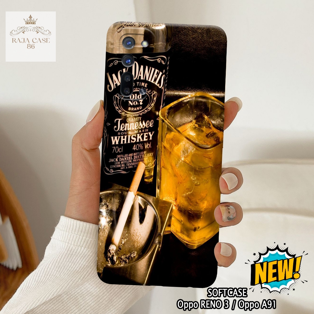 Case Oppo Reno 3 / Oppo A91 - Rajacase - casing Oppo Reno 3 - Motif case Minuman - Pelindung handpho