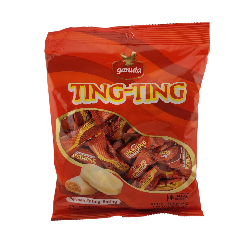 

Garuda Ting Ting - Permen Enting Enting Kacang - Netto 125 gr.
