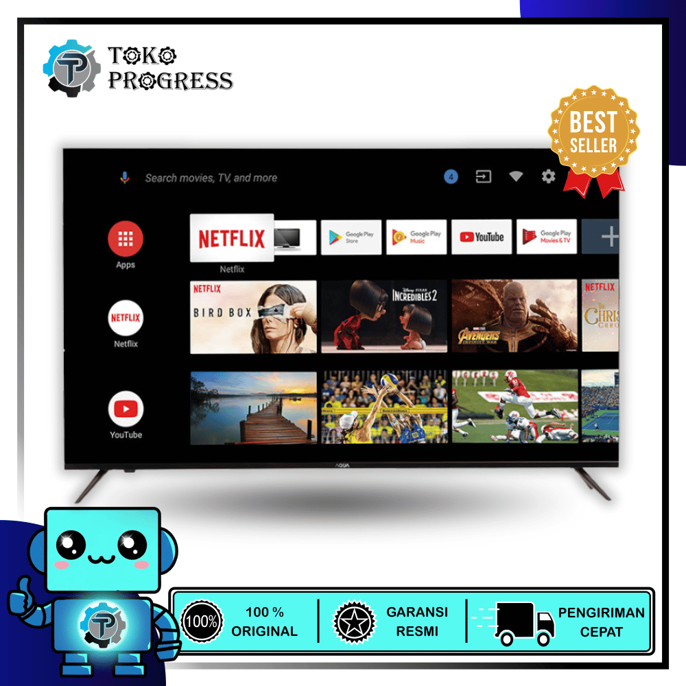 LED AQUA ANDROID DIGITAL TV 43 INCH LE43AQT6700FG / 43AQT6700FG