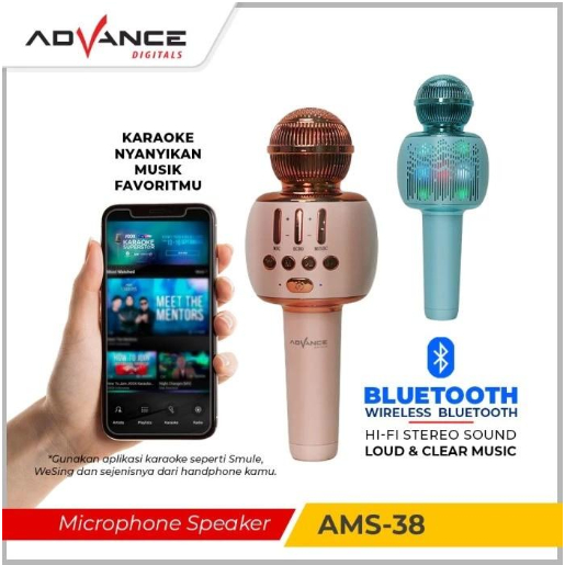 Advance Microphone/Speaker Karaoke Bluetooth AMS 38 / Advance