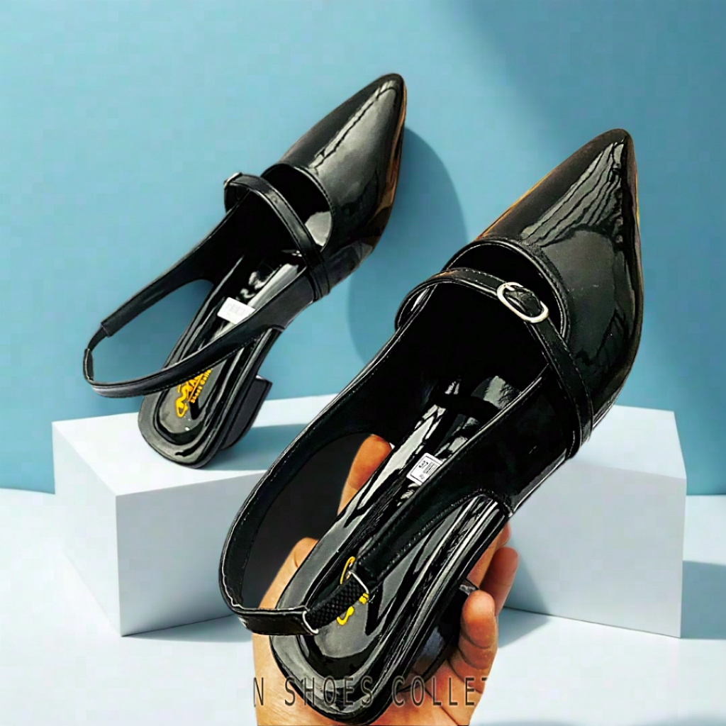 FENOMENA | Sandal Sepatu Pesta Hak Tahu 3 cm Wanita Antiselip Casual Sndal Resmi Mules Clogs Spatu S