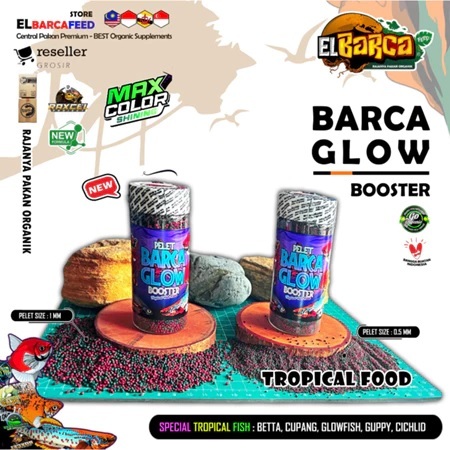 Pelet Tropical Fish BARCA GLOW BOOSTER pakan ikan hias kecil baby channa betta cupang cichlid