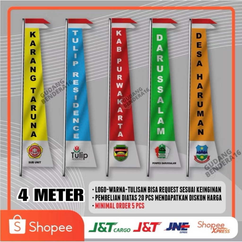 UMBUL UMBUL CUSTOM 4M SEHARI JADI DESAIN SESUAI KEINGINAN