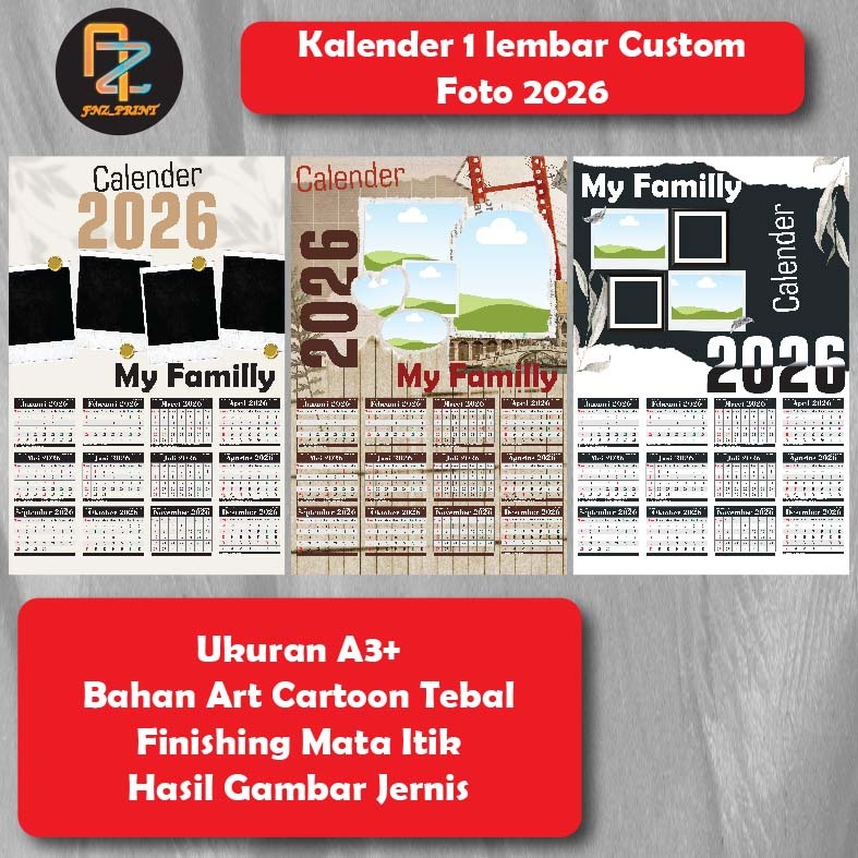

kalender 2026 custom termurah/Kalender foto 2026