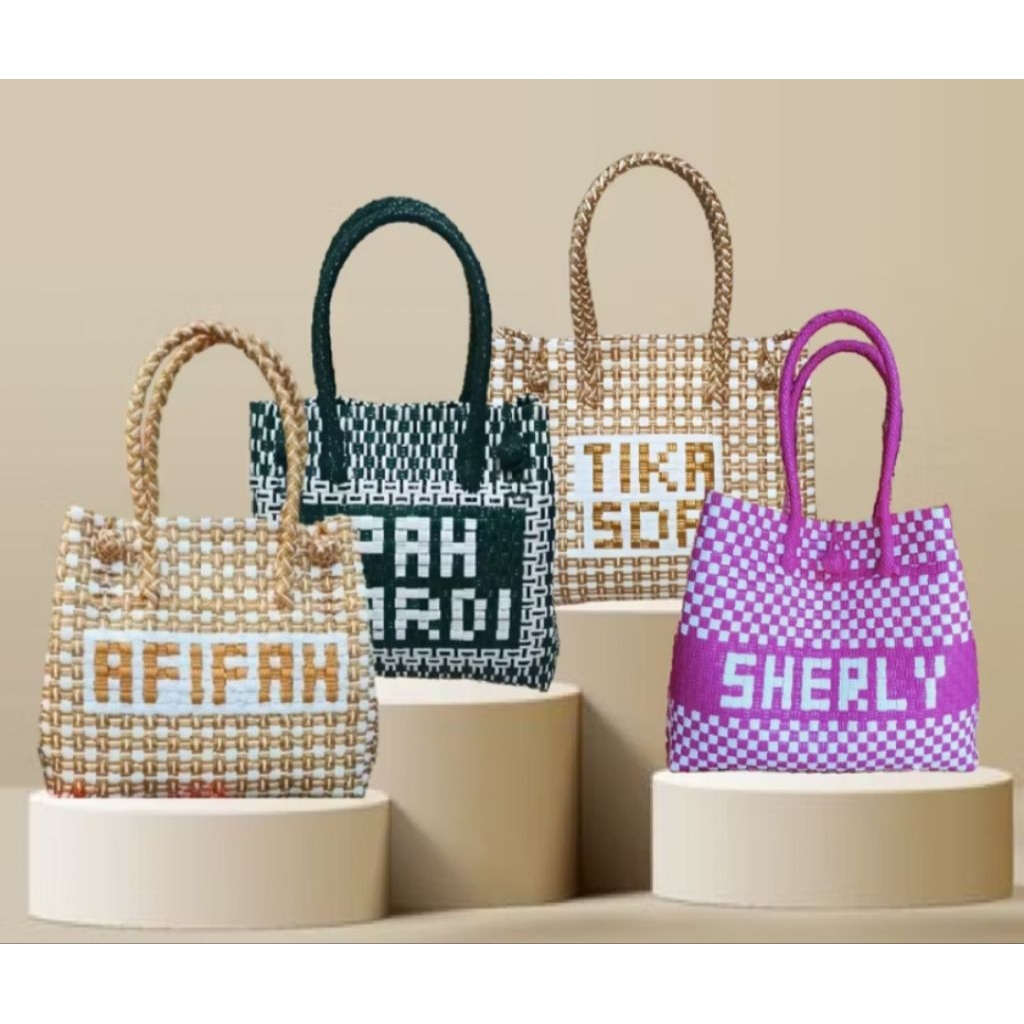 TAS ANYAMAN JALI FREE NAMA/TAS BUWUH/TAS HAJATAN/TAS ANYAMAN NAMA