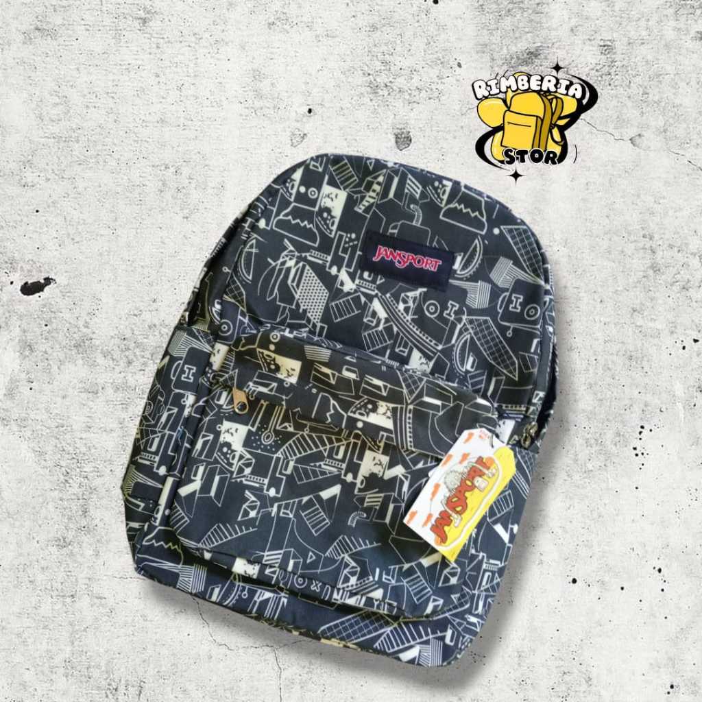 Tas js motif Abstrak Robot PREMIUM/Tas Ransel pria wanita/Tas bagpeck Tas sekolah viral