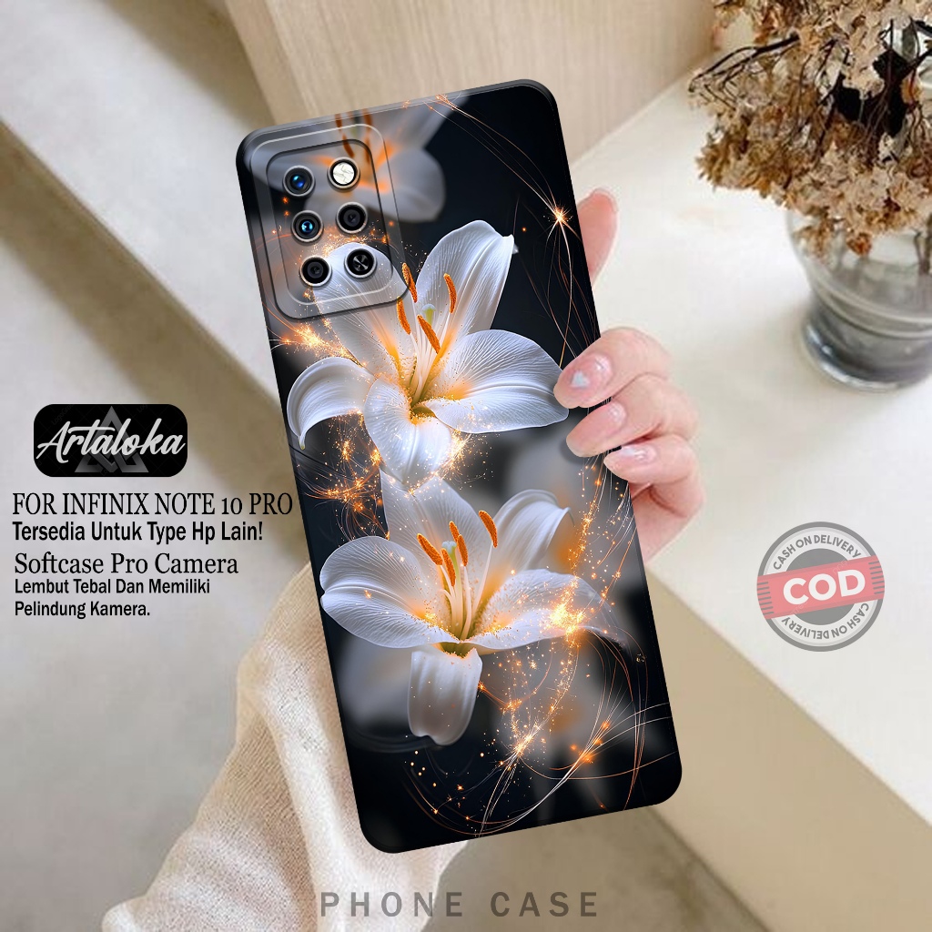 Softcase Hp Infinix Note 10 Pro Fashion Case Bunga Case Infinix Note 10 Pro Silikon TPU Pro Camera C