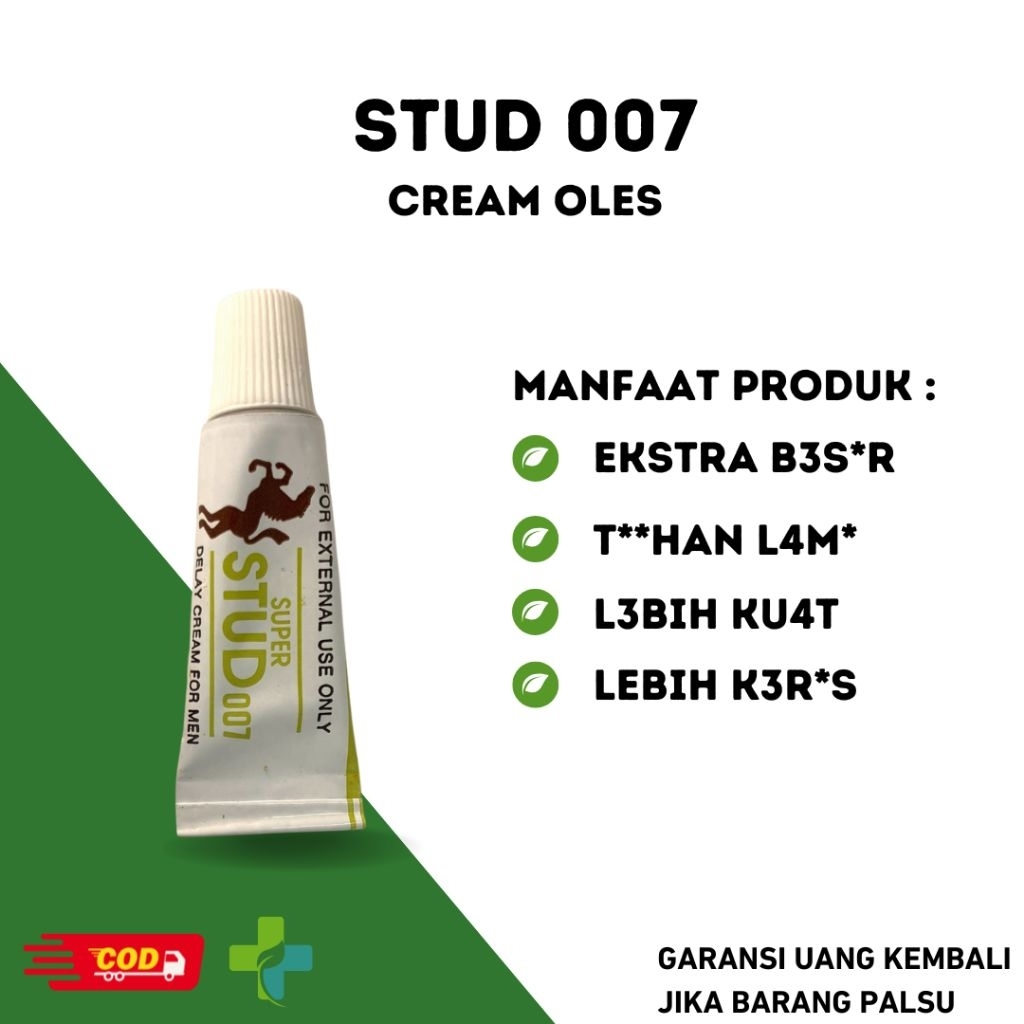 Cream Stud 007 Cream Oles Pria Tahan Lama Pembesar Jono