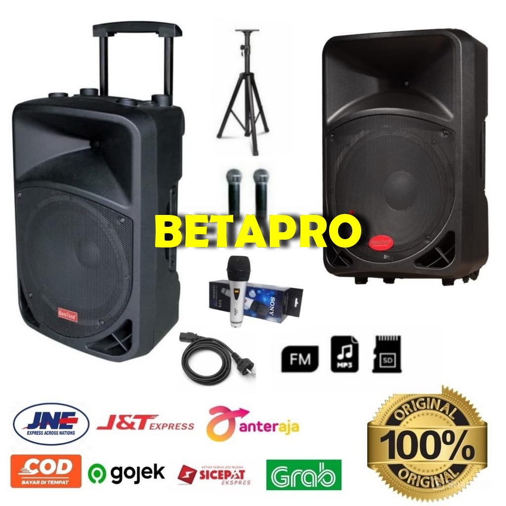 Paket Speaker Aktif Baretone 15 bwr Bluetooth max15bwr original