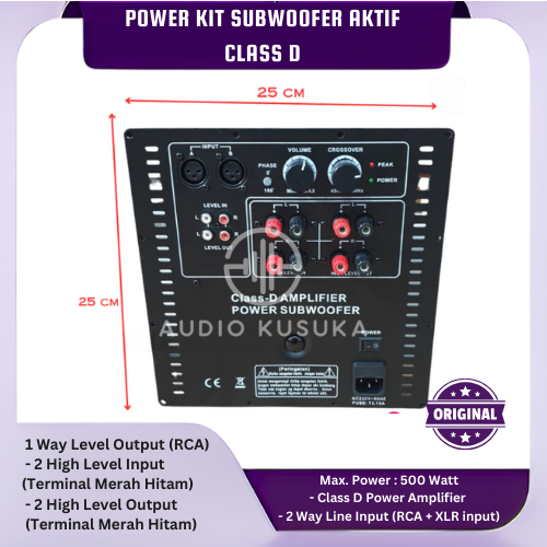 POWER KIT MESIN SUBWOOFER AKTIF CLASS D AMPLIFIER AMPLI SUB ACTIVE UNTUK 12IN 15IN 18IN